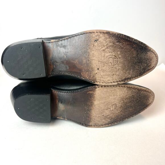 Durango Men's Black Leather Cowboy Western Boots Nickel Toe Rand Sz 11.5 - Picture 9 of 11